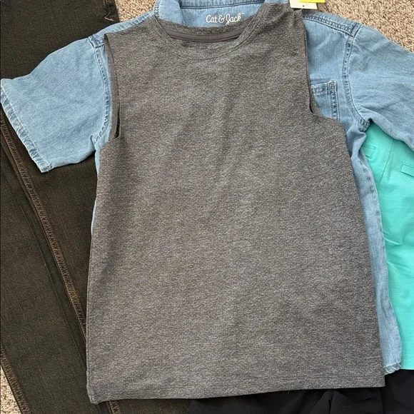 Cat & Jack Sz 10/12 boys bundle- jeans,shirt,swim - Picture 5 of 10